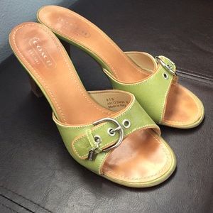 Coach apple green heels